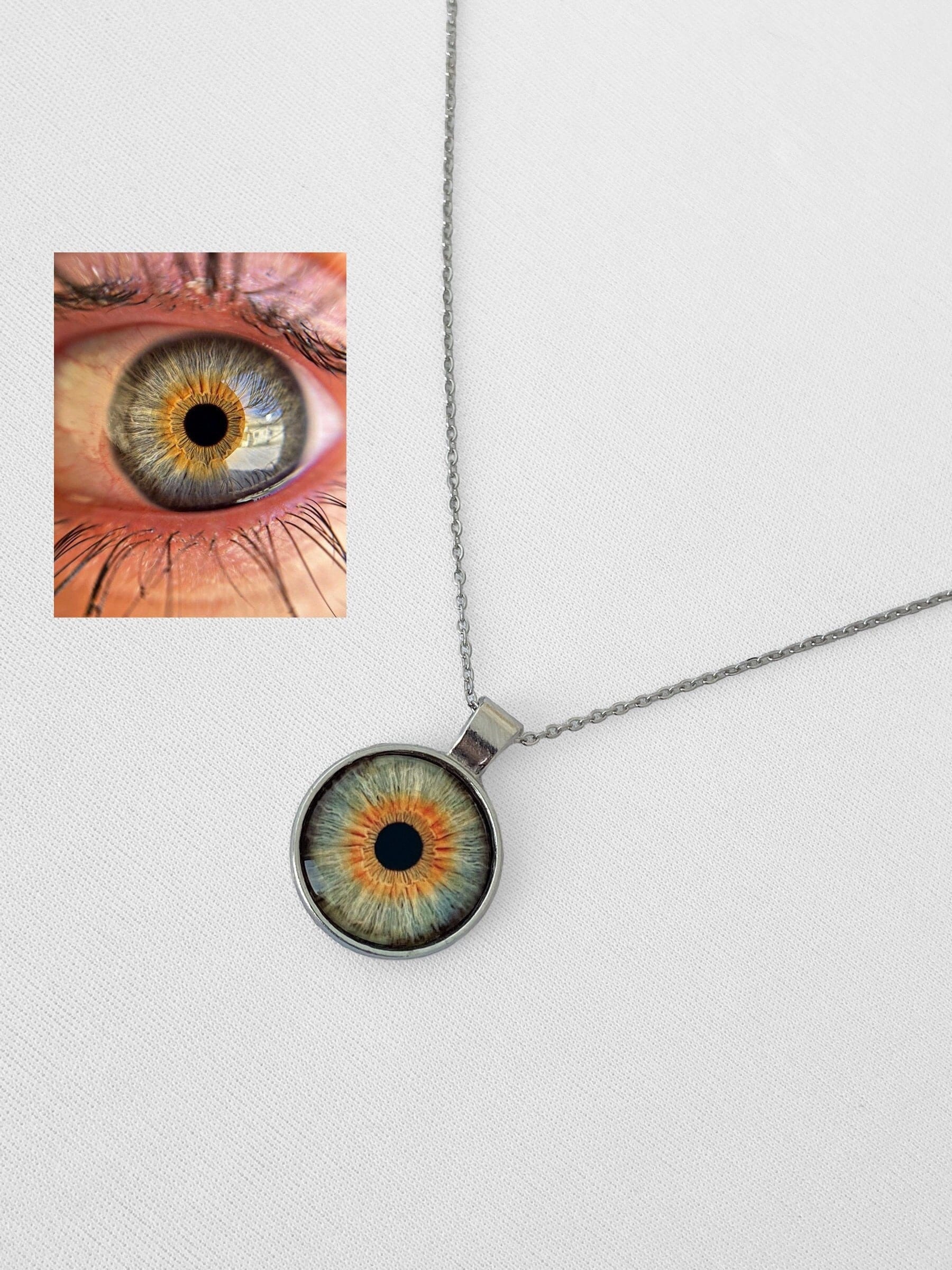 Eye Necklace Personalized Eye Iris Necklace